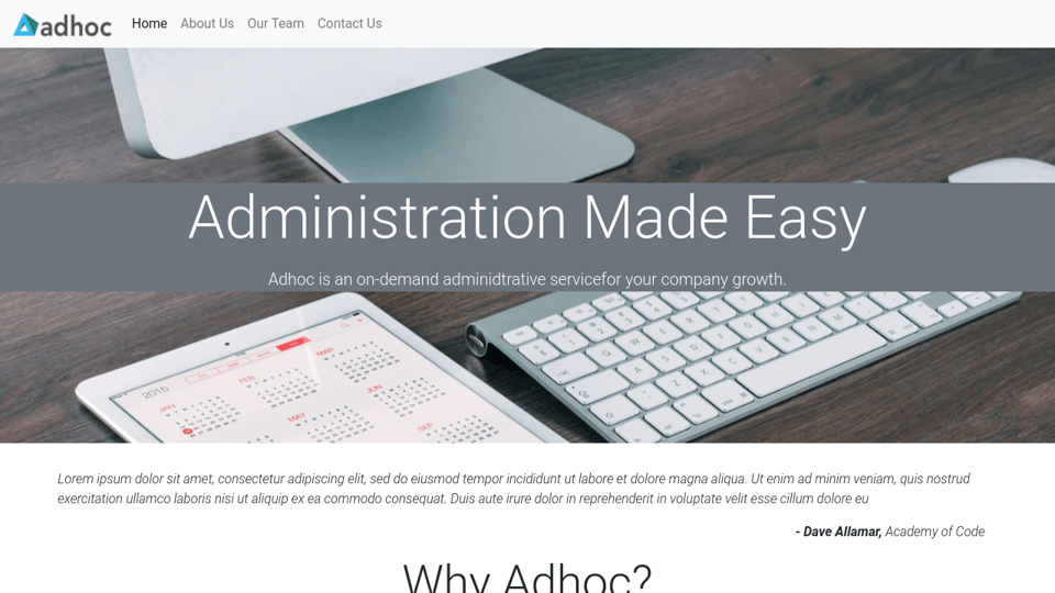 link to adhoc website